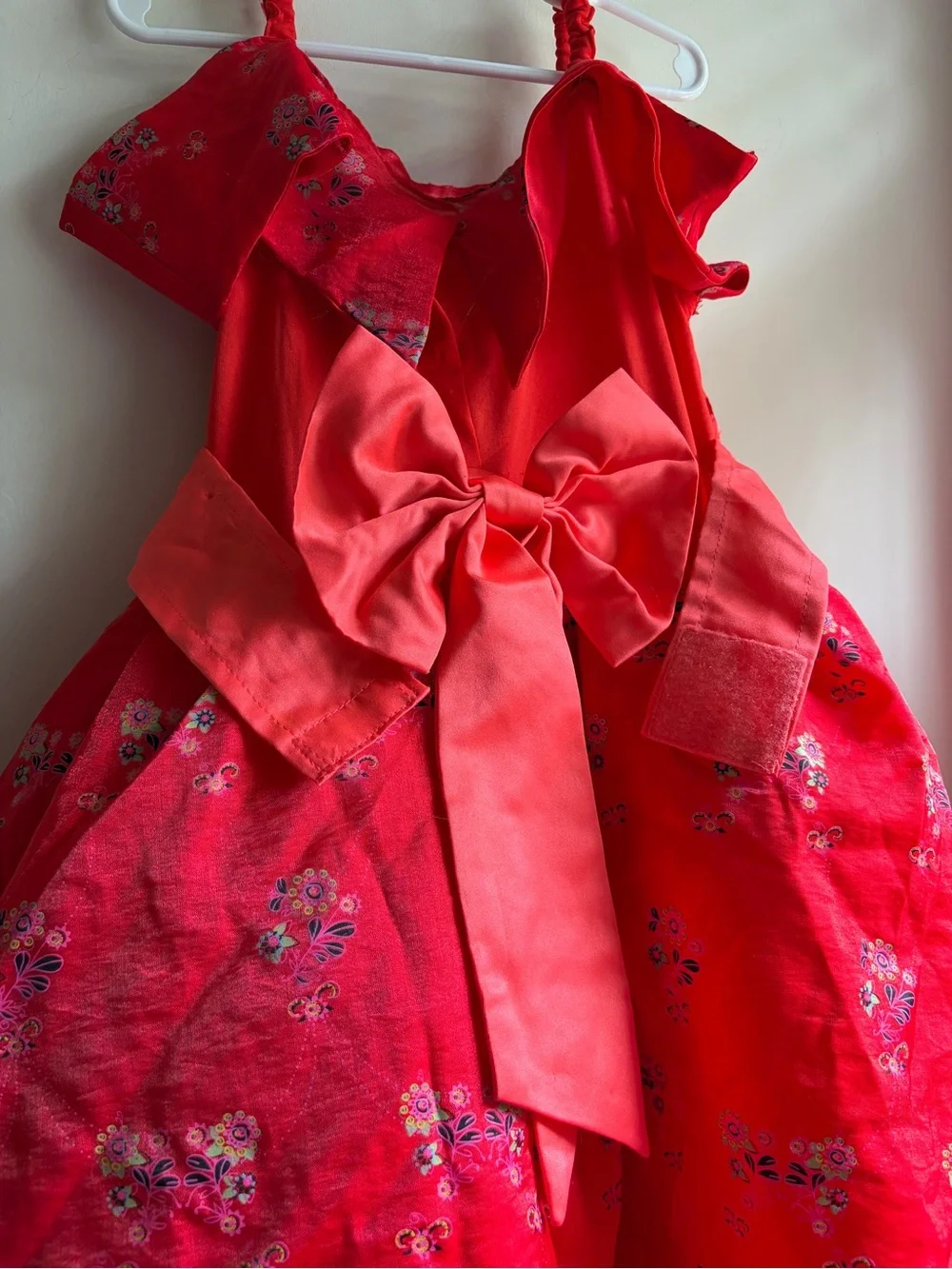 Disney Parks Elena Avalor Red Floral Costume Dress Girls Size S 8A Princess Gown